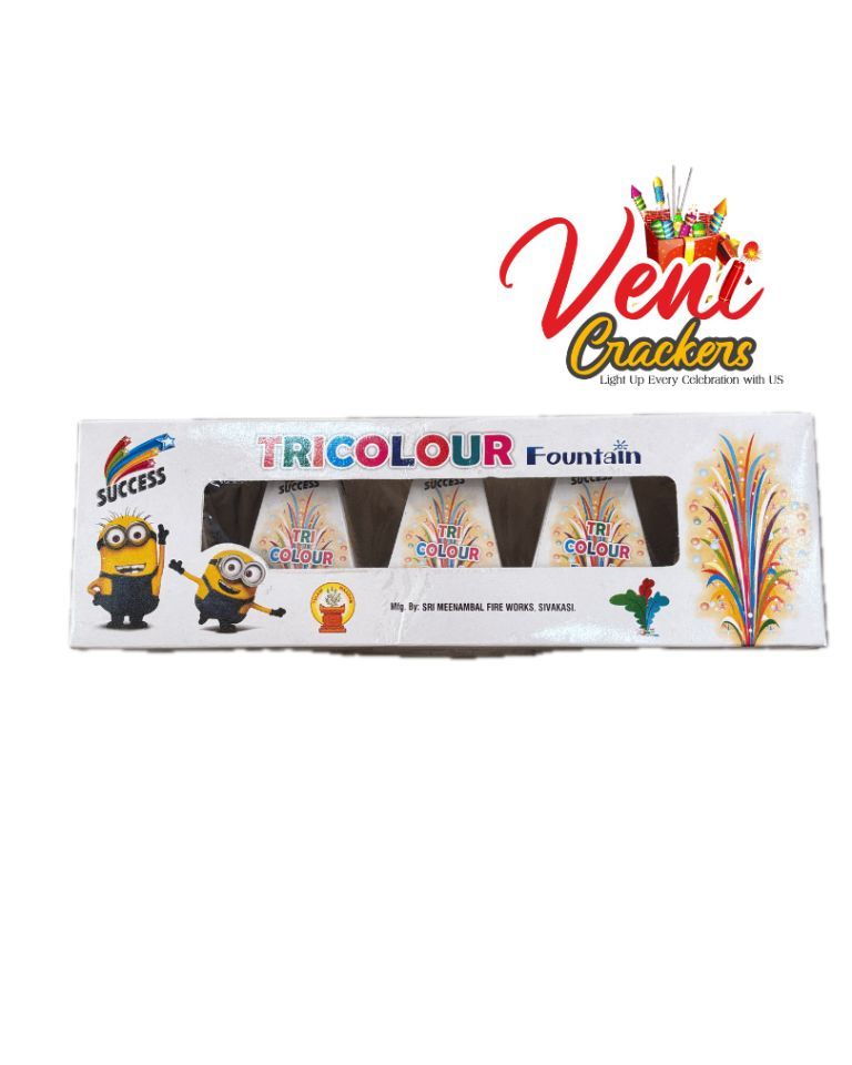 Tri-Colour (5pc Triangle Crackling Fountain)